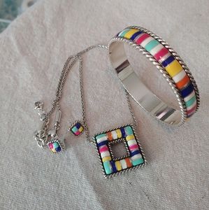 Vintage Brighton Square Necklace set